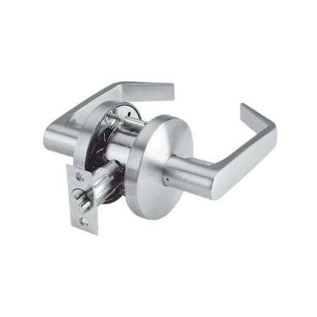 Dorma Grade 2 Cylindrical Lock, 40-Privacy/Bedroom/Bath, LR-Lever, C-Rose, Satin Chrome, 2-3/4 Inch C540-LRC-626